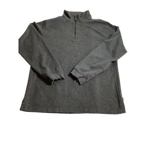 IZOD Mens Gray 100 Percent Cotton Quarter Zip Pullover.        Sweater XL (862)